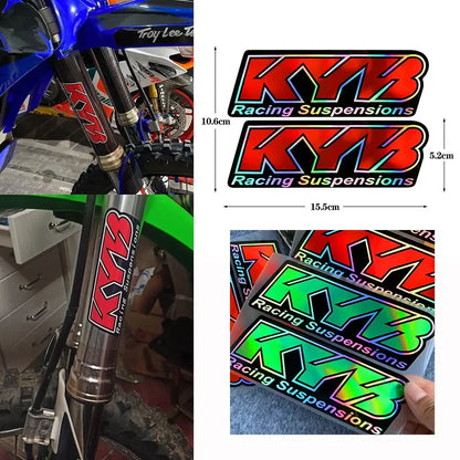 Autocollants de suspension de moto pour KTM, Yamaha, Honda, CBR, Suzuki, Kawasaki, DucSau, décalcomanie de fourche Showa, KYB WP, logo de vélo, motocross, 2 pièces